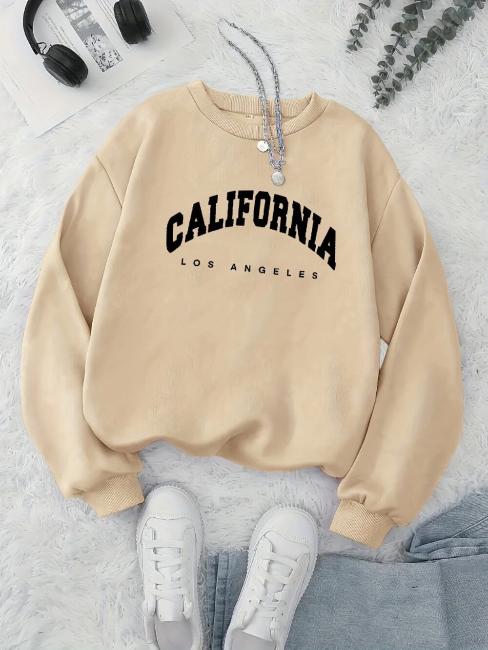 New Woman's casual California Los Angeles Long Sleeve Pullover Sz Xxl